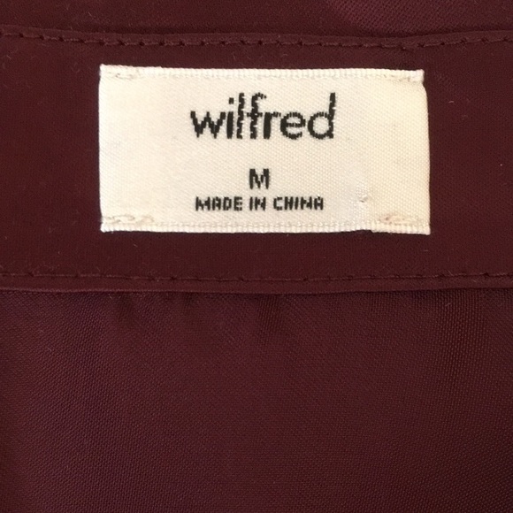 Wilfred Peaufiner Burgundy Tie-Front Blouse - M - Picture 4 of 7